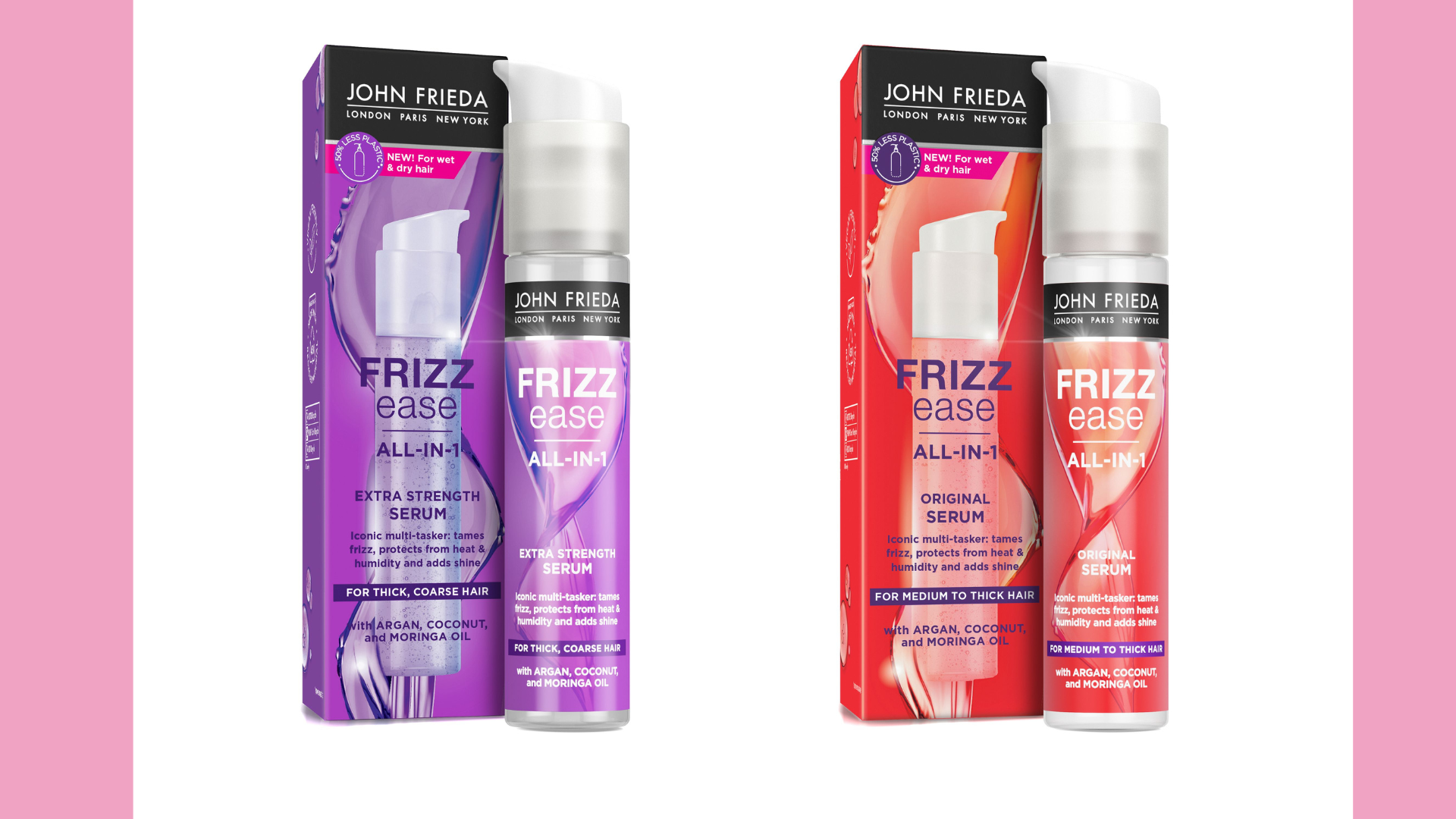 John Frieda's serums to combat frizz